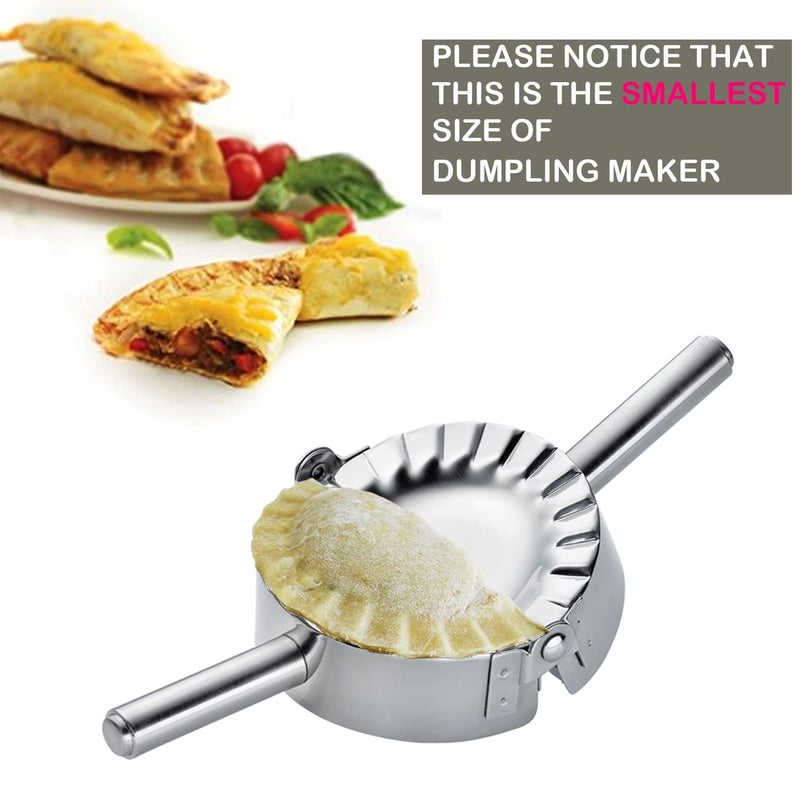 KAYCROWN 3.25 Inch Empanada Press, Stainless Steel Dumpling Maker Dough Cutter Dumpling Mold for Empanada, Dumpling, Ravioli, Pierogi, Turnovers, Calzone (S: 3 1/4 inch) - Image 2